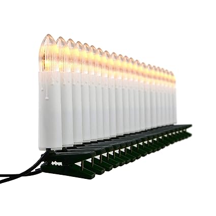Nipach GmbH 20er LED Lichterkette Baumbeleuchtung Christbaumkerzen warmweiß Weihnachtsbaumkerzen Weihnachtsbaumlichter Weihna