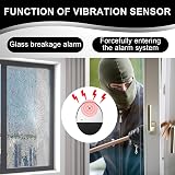 GBULTR 2pcs 130dB Window Vibration Alarm Sensor Ultra Slim Stick-on Security view 7