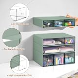 JOENCOST Desk Organizer with 9 Drawers 4 Tier Stackable Storage ABS view 3