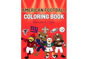American Football Mascots & Logos Coloring Book: Sport coloring book for kids and adults