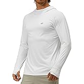 Mens UPF 50+ Long Sleeve Sun Protection Hoodie Swim Shirts Rash Guard for Men UV Protection Fishing Clothing SPF Shirts