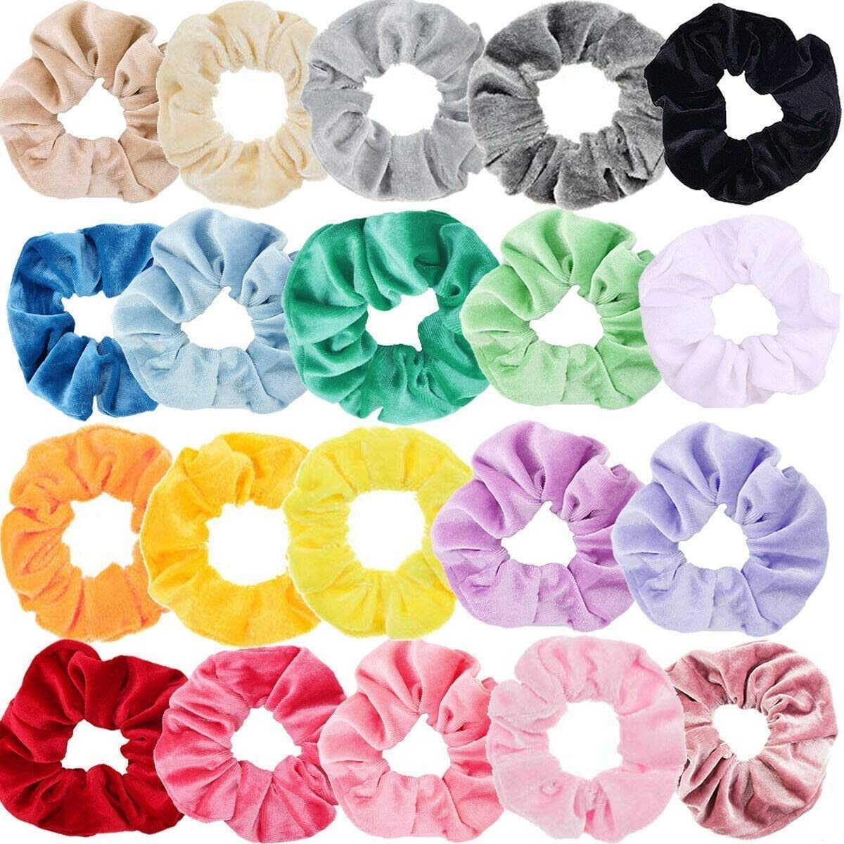 20 Scrunchies Bands Velvet Elastic Hair Bands for Girls Scrunchie or Hair Accessories for Girls