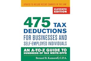 475 Tax Deductions for Businesses and Self-Employed Individuals: An A-to-Z Guide to Hundreds of Tax Write-Offs