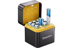 Dracutum Rechargeable Lithium AAA Batteries with Charger 12-Pack, 1.5V Triple A Batteries, 1300mWh High Capacity, 2000 Cycles