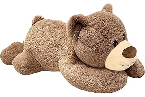 Mewkou 3.5 LB Weighted Stuffed Animals Bear, 24 Inch Weighted Plush Animals Throw Pillow, Cute Kawaii Plush Toys Gifts for Kids Adults Teens Birthday Christmas