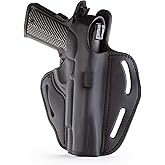 1791 Gunleather 1911 Holster - Thumb Break Leather Holster for Belts - OWB Cocked and Locked Carry - Right Hand - Fit 4" and 5" Barrels