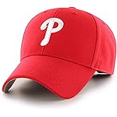 Officially Licensed Philadelphia Baseball MVP Red Hat Classic Team Logo Adjustable Embroidered Solid Cap