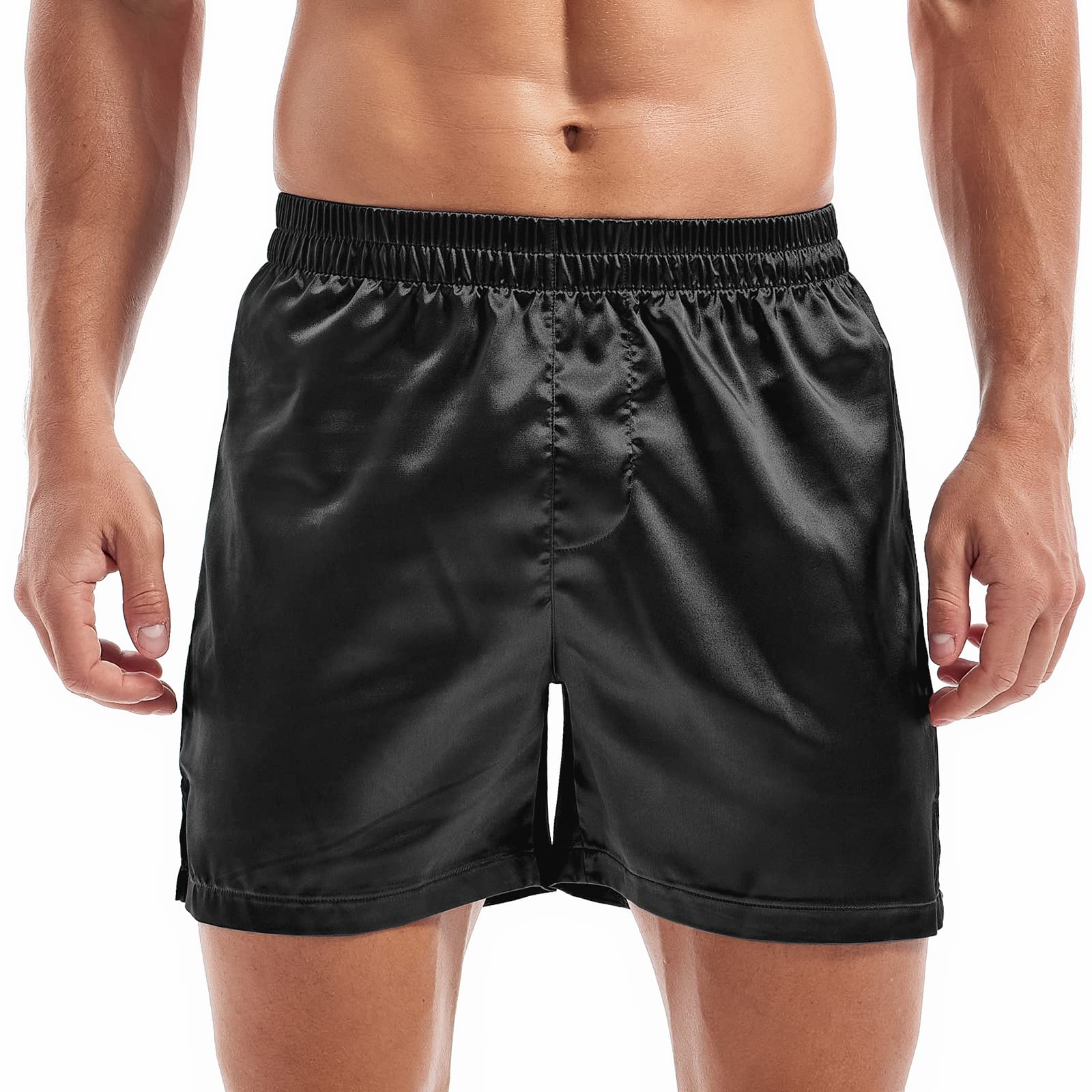 Stained Boxers AMY COULEE Mens Stain Boxers Lounge Shorts Solid Color Sleepwear Casual ...