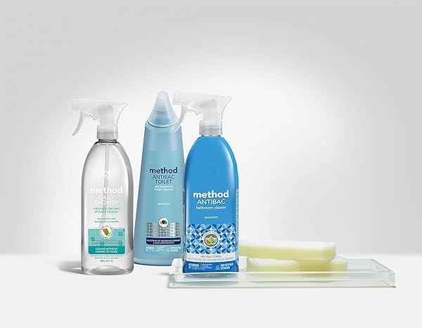 METHOD ANTIBACTERIAL BATHROOM CLEANER, SPEARMINT, REMOVES MOLD + MILDEW STAINS, 28 FL OZ