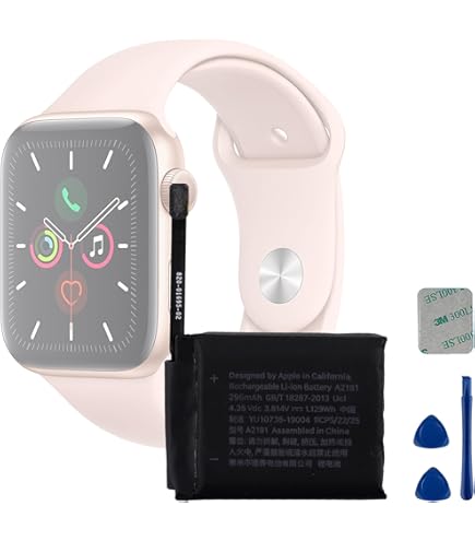 Applewatch5 バッテリー85% Amazon.com: 510mAh New Upgraded Watch Battery Series5 44mm
