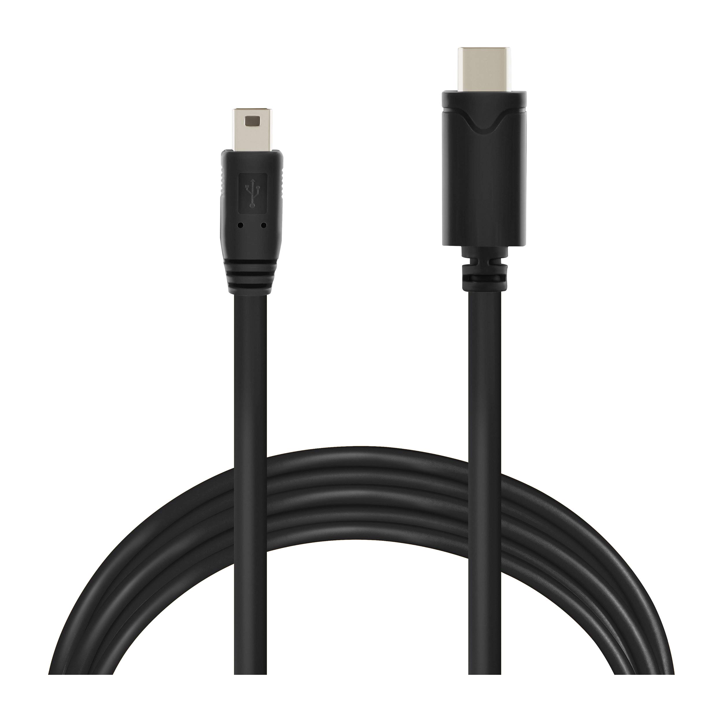 Photo 1 of Vebner 20-Foot Mini USB 5-Pin to USB Type C Cable - Extra Long Tethering Cable - Compatible with Canon, GoPro, Yeti Microphones, Dash Cams, Tomtom GPS Systems, MP3 Players and More.