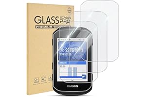 EasEasy 3 PCS Compatible for Garmin Edge 550/850 Screen Protector Glass Clear，9H Hardness Anti-scratch Tempered Bike Computer