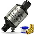 LE LEMATEC Moisture Trap & Water Separator for Paint Gun 1/4" NPT | Inline air dryer, push-button drain valve, HVLP sandblast