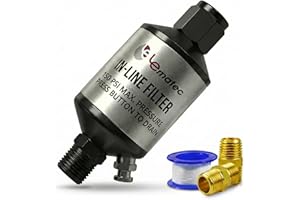 LE LEMATEC Air Compressor Water Separator, Compressed Air Dryer with Drain Valve, Inline Moisture Filter for HVLP Spray Paint