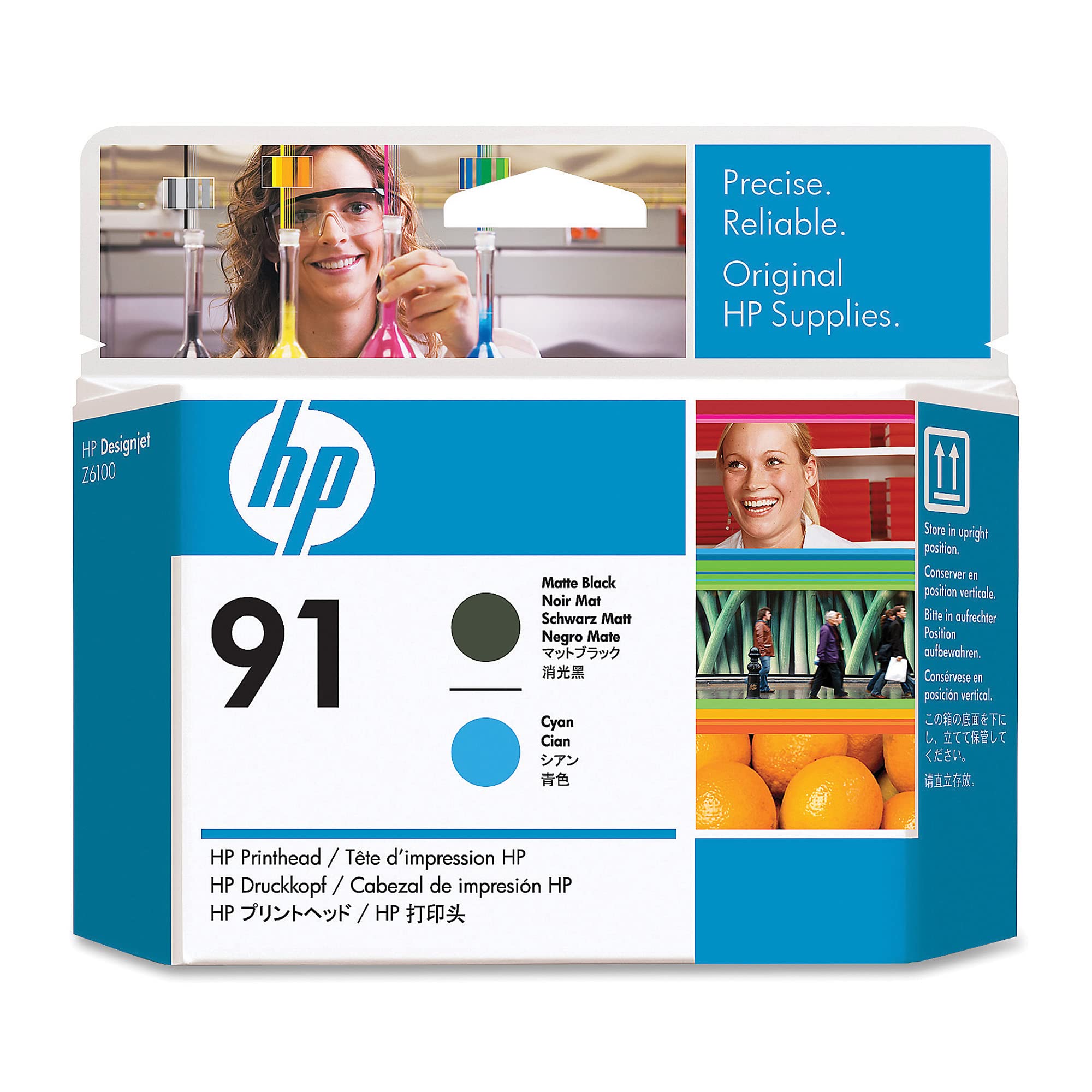 HP Original 91 Matte Black and Cyan Printhead