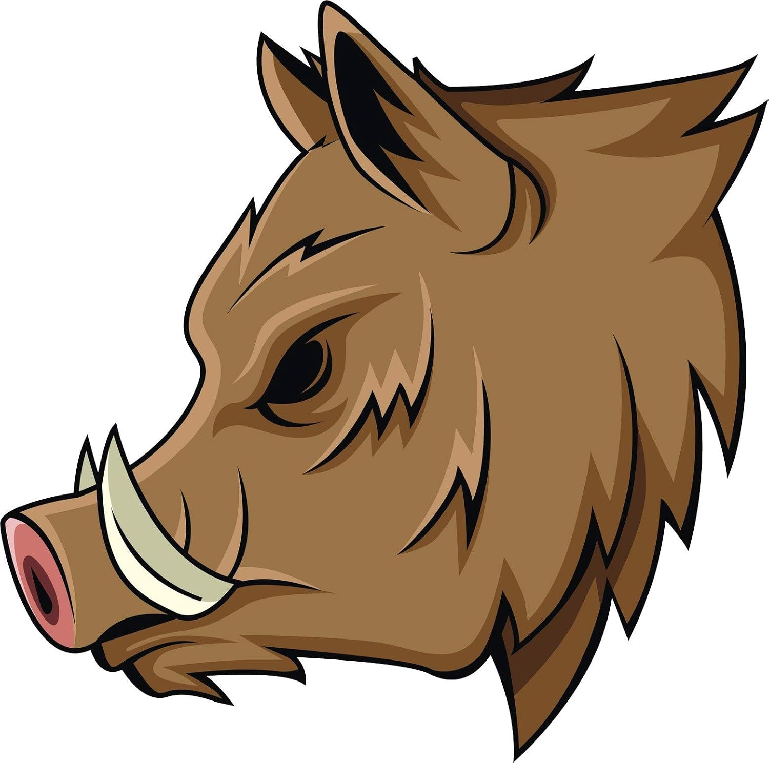 Amazon Com Ew Designs Classic Simple Wild Boar Warthog Head Mount Cartoon Vinyl Decal Bumper Sticker 12 Wide Kitchen Dining