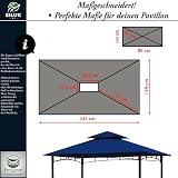 freigarten.de Replacement Canopy 2.4x1.5m Antique Sand Waterproof view 2