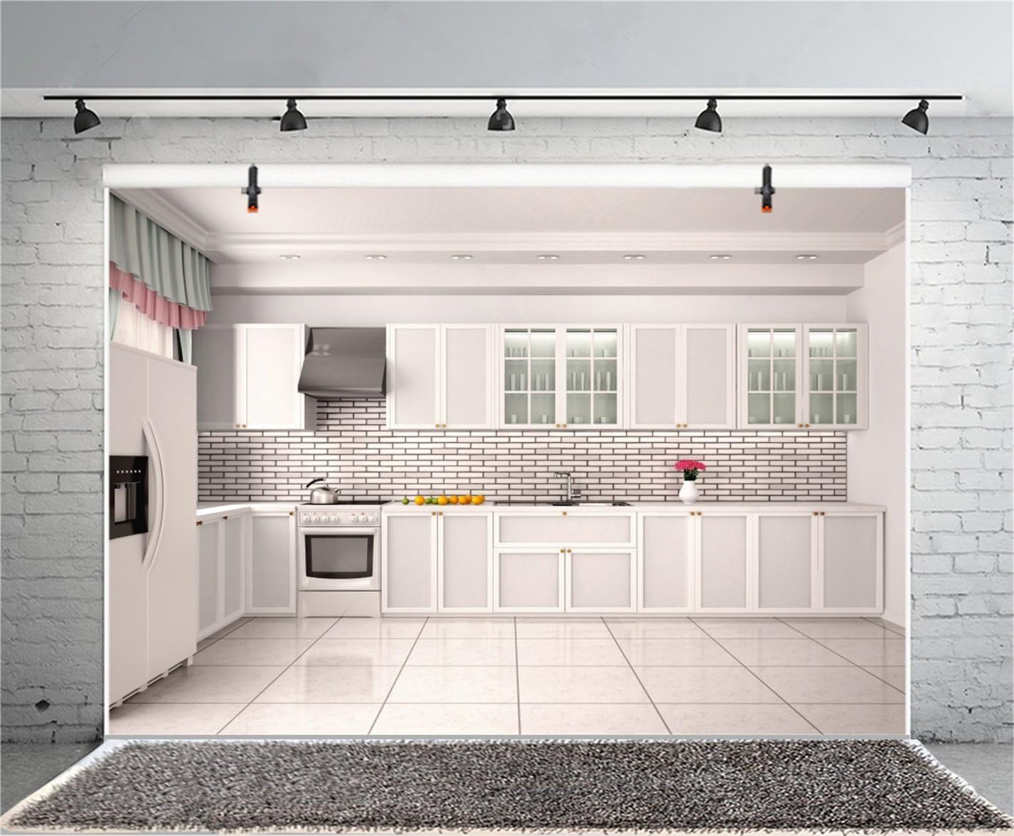 Amazon Com Csfoto 6x4ft Background For Bright Kitchen White