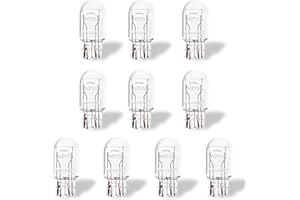 OKOENIEO 10 Pcs T20 Car Turn Signal Bulb,Car Accessories 7443 Brake Light Bulb,Plug and Play Long Life Indicator Bulb,12V 21/5W Ultra-bright Light Bulb,Universal Automotive Lighting Accessories for Truck SUV