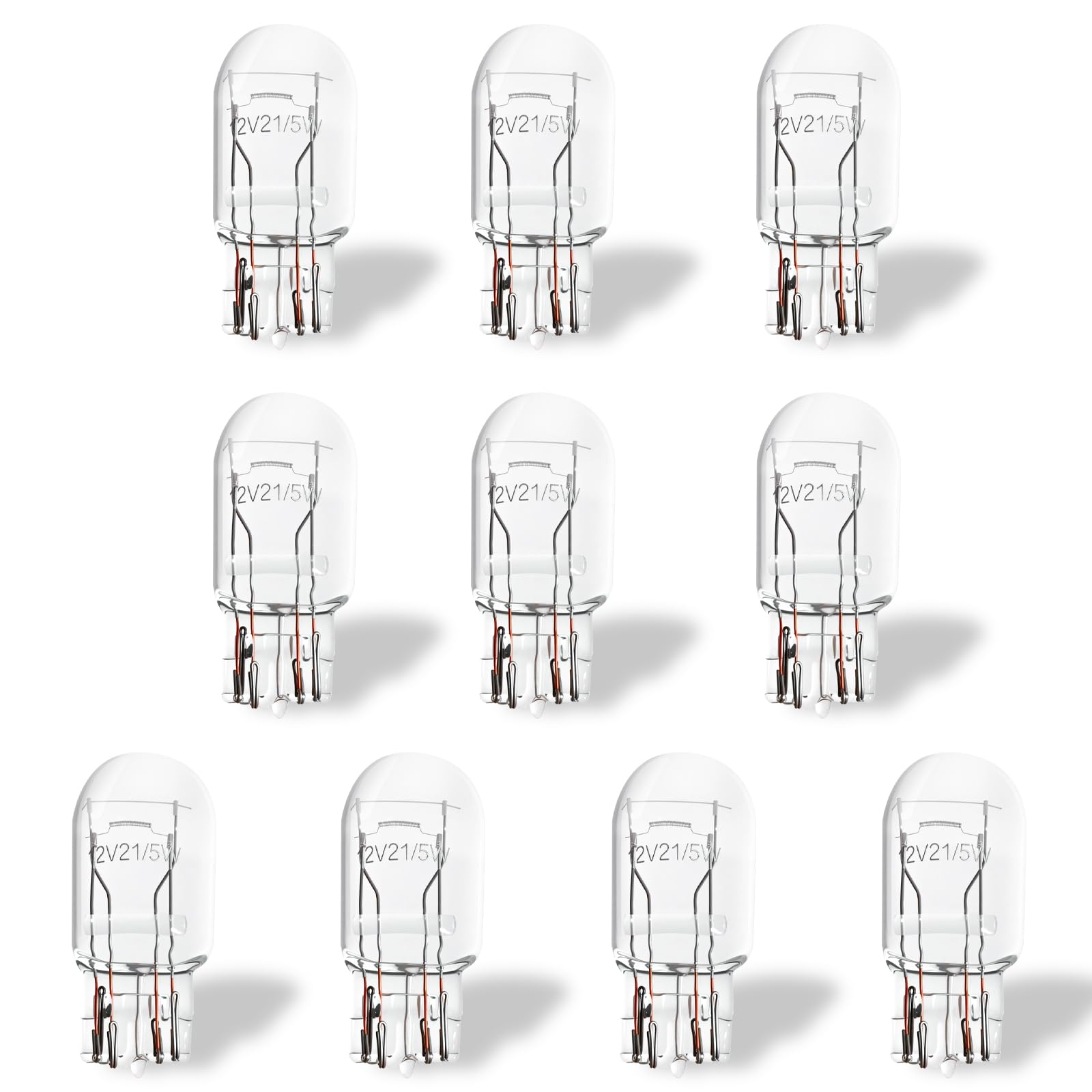 Photo 1 of 10 Pcs T20 Car Turn Signal Bulb,Car Accessories 7443 Brake Light Bulb,Plug and Play Long Life Indicator Bulb,12V 21/5W Ultra-bright Light Bulb,Universal Automotive Lighting Accessories for Truck SUV