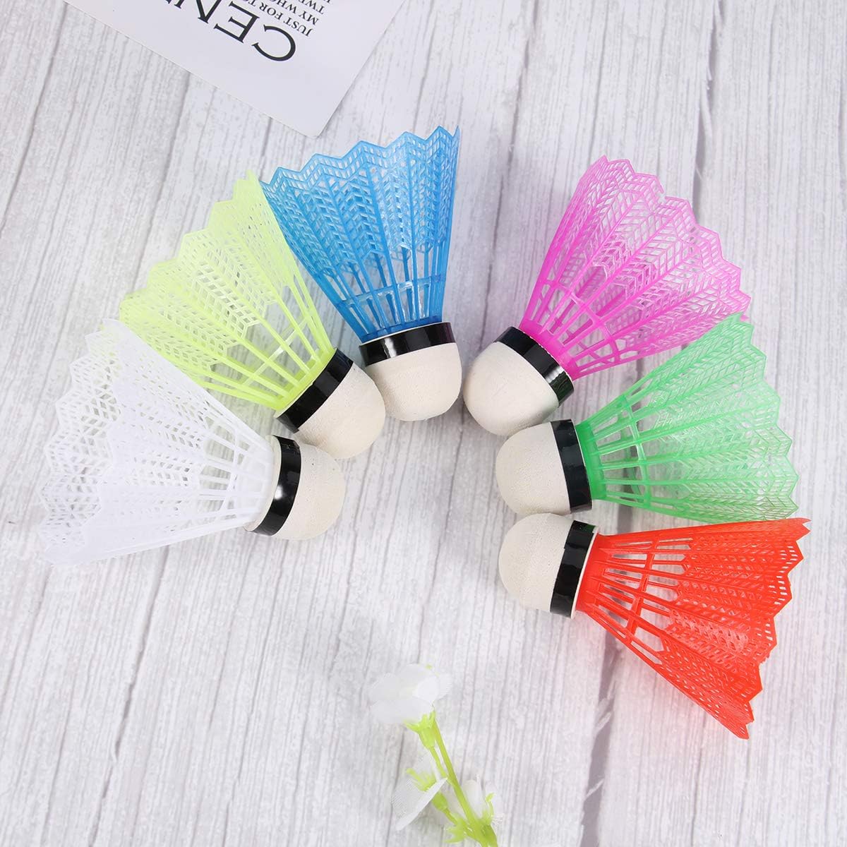 VORCOOL 12Pcs Sports Shuttlecocks Nylon Feather Training Badminton Durable for Ball Training Exercise Gym Fitness Game : Sports & Outdoors