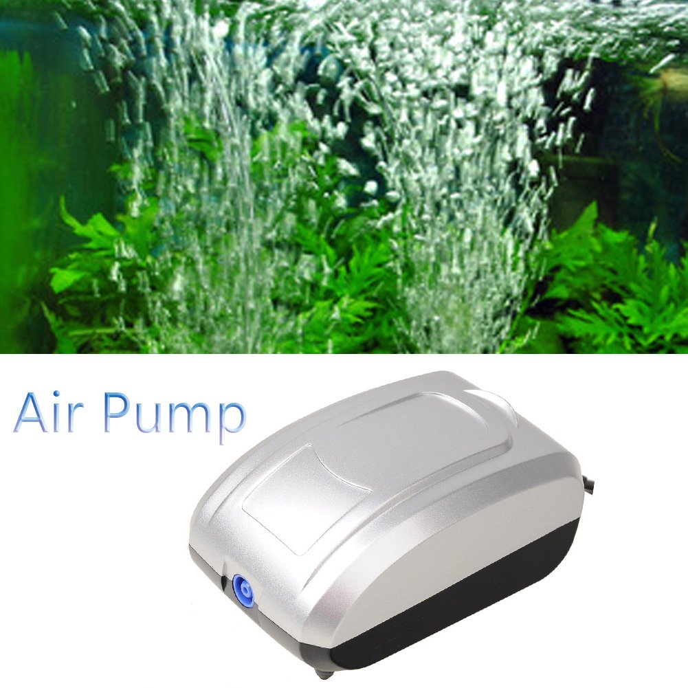Aquarium Air Pump 2.8W 1M 3.3L/Min Ultra Silent Single