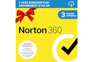 Norton 360, 2026 Ready, Antivirus software for 3 Devices, 1-Year Subscription - Includes VPN, Password Manager and PC Cloud B