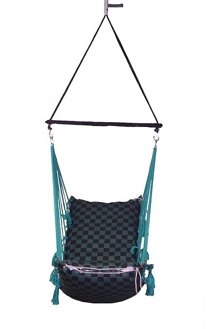 Porwal Swing Chair (Green, HSA-3003-GreenBlack)