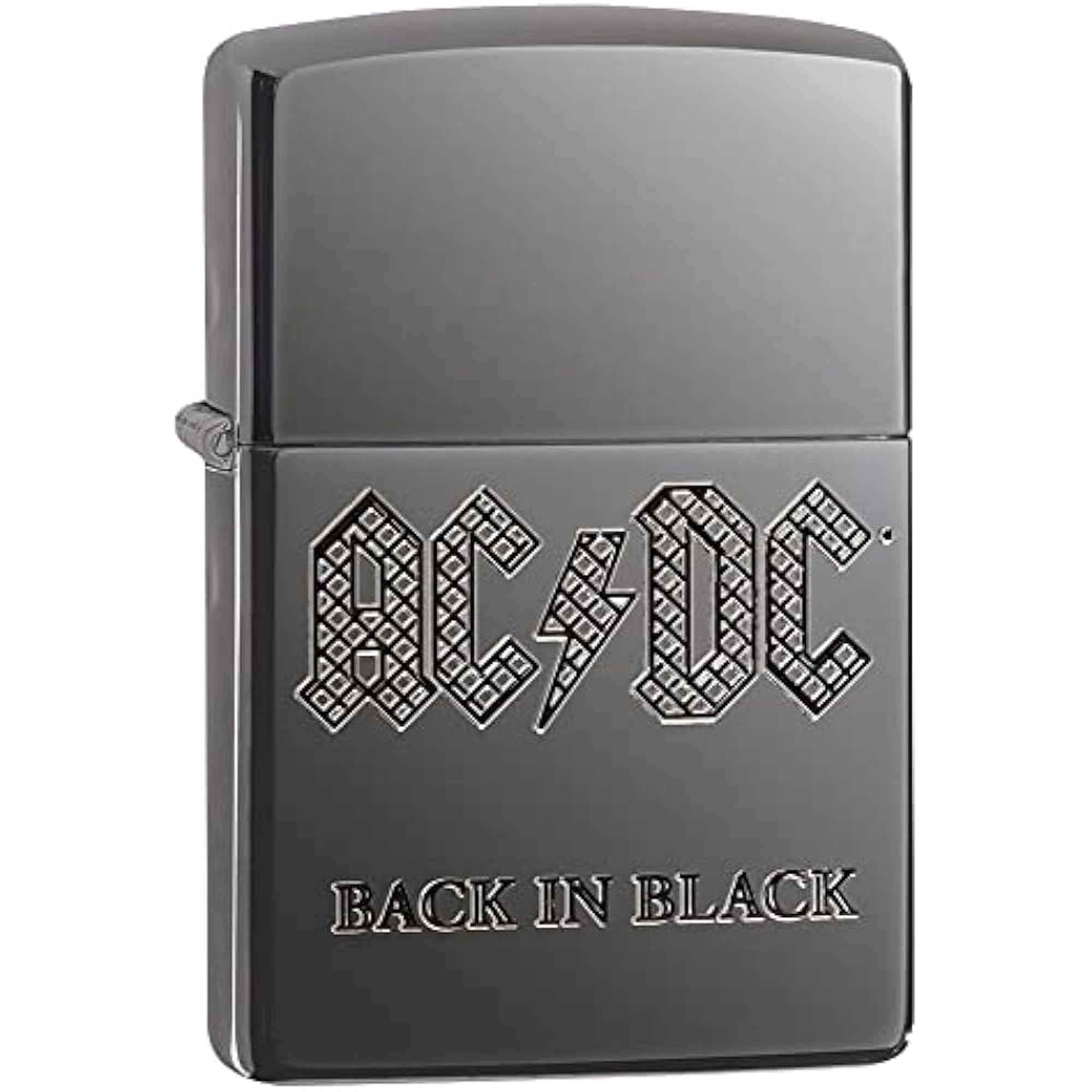 Zippo Windproof Lighter - AC/DC Design with Engraving - Armor Black Ice Finish - Refillable - Reusable - Windproof Design - Gift Box - Metal - Made in USA — image 1