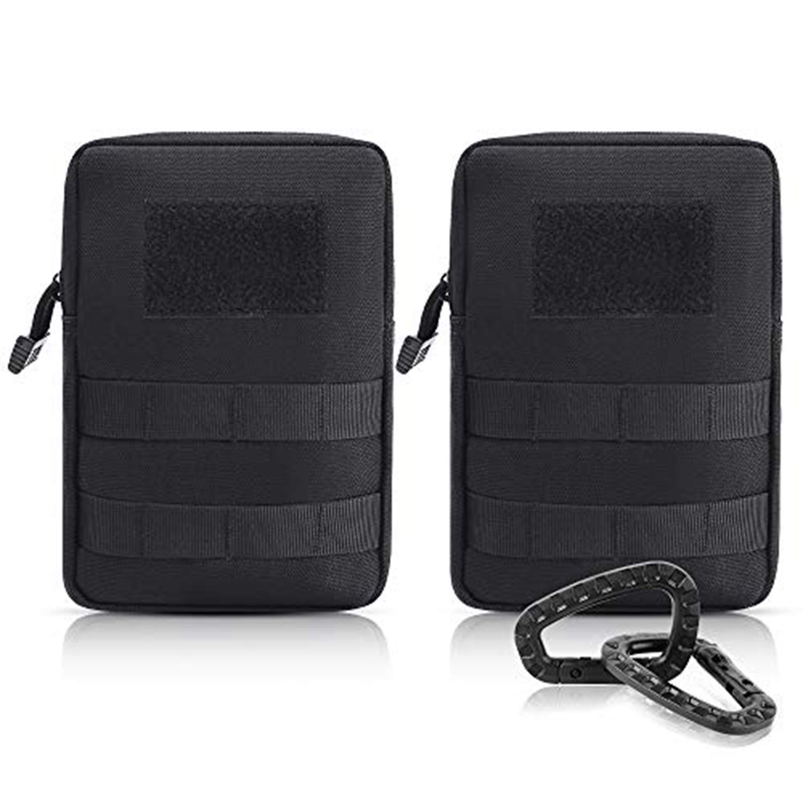 FUNANASUN 2 Pack Molle Pouches - Tactical Compact Water-Resistant EDC Utility Pouch Bags