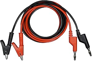 AST Labs Test Lead Banana Plug Stackable to Alligator Clip Heavy Duty 39"