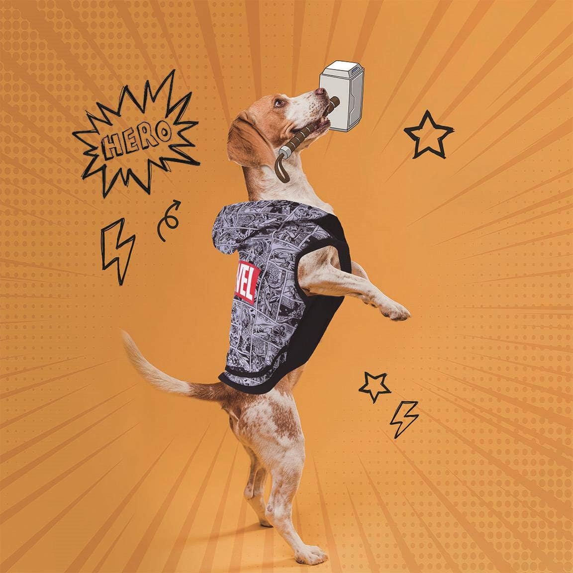 Cerdá Life's Little Moments - Marvel Dog Coat - Dog Clothes for Small and Medium Sized Dogs - Disney Marvel Licensed Hoodie - Image 5