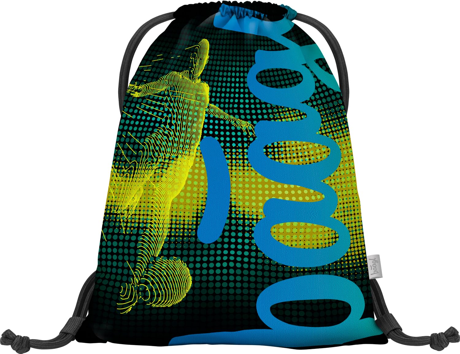 Baagl Gym Bag for Boys and Girls - Sports Bag for Boys, Children, Teenagers - School and Sports Shoe Bag, Sports Bag with Reflective Elements, Football Player
