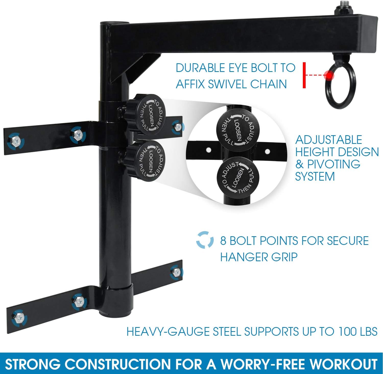 Yes4All Wall Mount Heavy Bag Hanger Only - ²SH34Z : Punching Bag Hangers : Sports & Outdoors