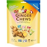 Prince of Peace Ginger Chews Candy, Assorted Flavors, 2.2 lb, Gluten-Free | Mango, Blood Orange, Pineapple Coconut &amp; Lychee; Individually Wrapped