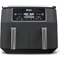 Ninja DZ201 Foodi 8 Quart 6-in-1 DualZone 2-Basket Air Fryer with 2 Independent Frying Baskets, Match Cook & Smart…