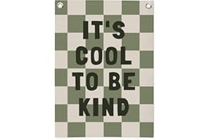 MOFUYU Kids Room Decor,Sage Green Classroom Wall Decor,It's Cool to Be Kind Banner,Baby Nursery Decor Wall Hanging Flag for Bedroom Playroom Classroom Kids Rroom 18x25 Inch
