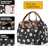 HOMESPON Insulated Lunch Bag for Work Daisy Pattern 27x21x15cm view 6