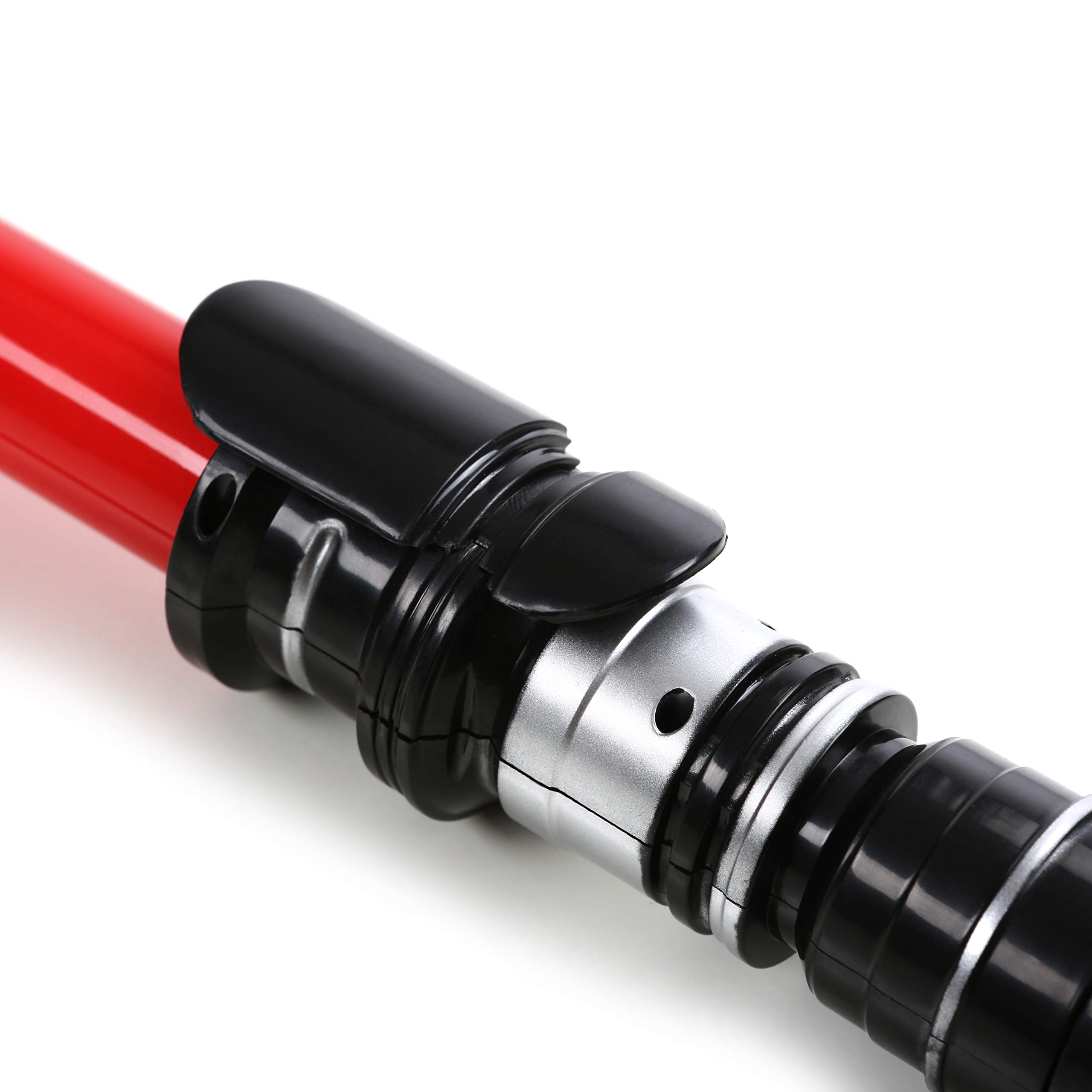 MewduMewdu Light up Saber Toy with Electronic Lights & FX Sound Effect for Kids and Adults, Red LED Light Expandable Saber Toy for Roleplay(Standalone)