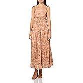 Lucky Brand Womens Printed Ruffle Sleeve Midi Dress