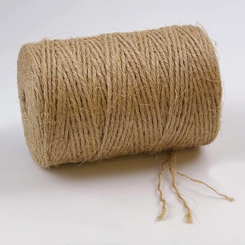 PerkHomy 2mm 600Ft Colored Natural Jute Twine String for Gift