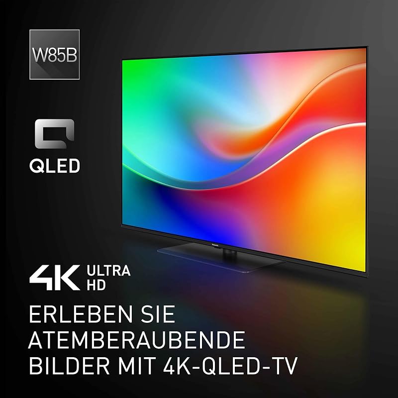 Premium TV-50W85BEZ, W85B Serie, 50 Zoll, 4K Ultra HD QLED Smart TV, 2025, 120 Hz, Fire TV, Dolby Vision und Atmos, Game Mode Extreme, Alexa, Apple Support, Bluetooth, Schwarz