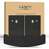 Lasfit Cargo Mat & Backrest Mats for Hyundai Santa Fe 2026 2025 2024 (Fit Gas & Hybrid), All Weather TPE Custom Fit Car Mats Trunk Mats Cargo Liners Accessoires, Black