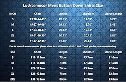 LuckLemocor Hawaiian Shirt Men Beach Button Down