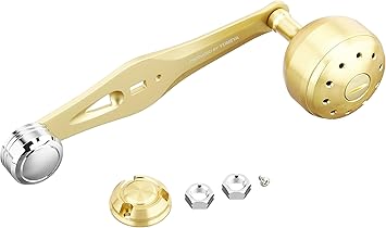 Amazon シマノ Shimano 純正 リールパーツ 夢屋 パワーバランスハンドル 65mm ゴールド アルミ パーツ シマノ Shimano スピニングリールパーツ