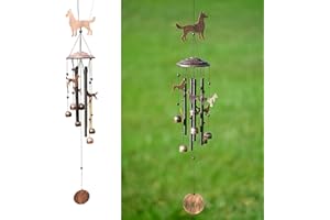 VP Home 40" H Dogs Wind Chimes for Outside, Unique Dog Memorial Windchimes for Outdoor Decoration Garden Decor, Animal Wind Chime is a for Women, Mom, Grandma, Unisex