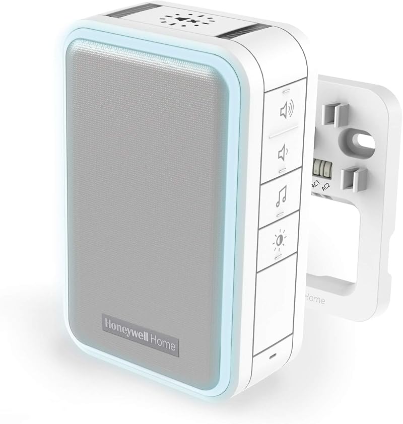 Honeywell Home DW315S Wired LED Door Chime 80m Sound Range 6 Tunes Mute White