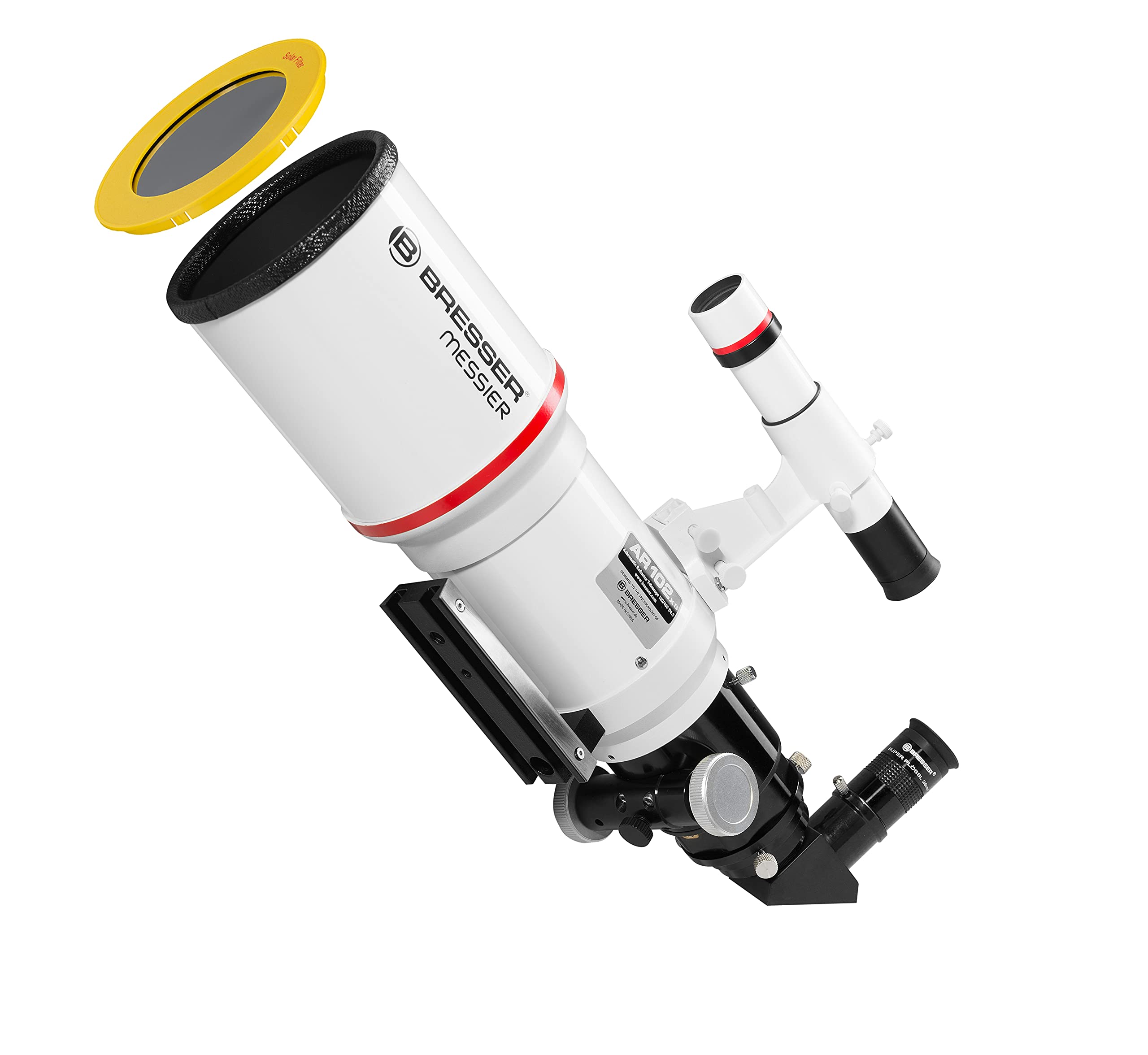 Bresser Refractor Messier AR-102xs/460 Telescope with Hexafoc Focuser - White