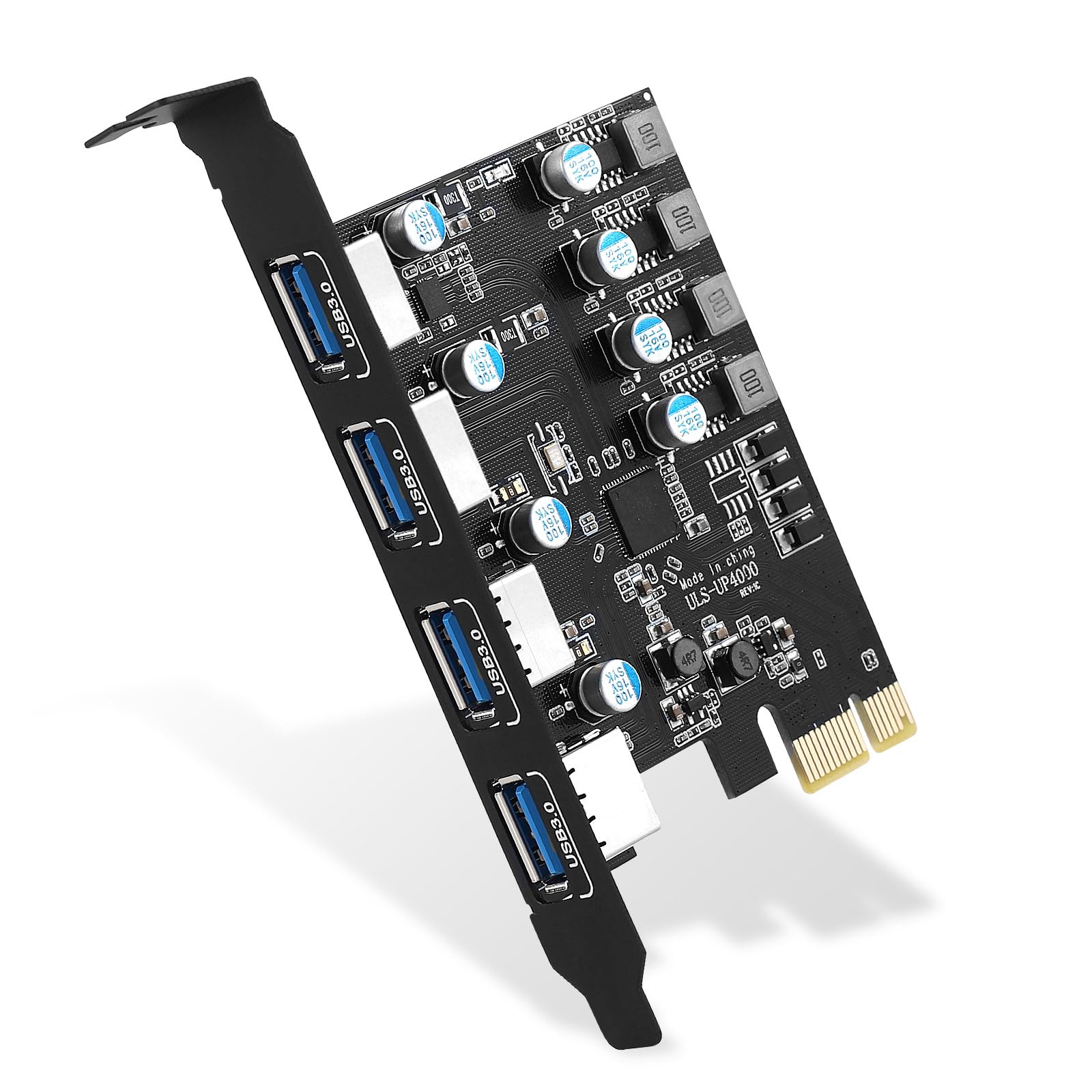 PCIE USB Card 4 Port, USB 3.0 5Gbps PCI Express Card for Desktop PC Windows