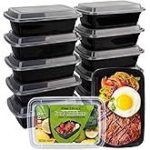 WGCC Meal Prep Containers [38OZ] Plastic Food Storage Containers With Lids,10-Pack Reusable To Go Containers, Disposable Food Prep Container, BPA-free, Stackable, Microwave/Dishwasher/Freezer Safe